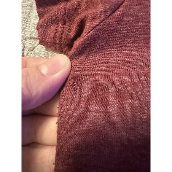 Truly Madly Deeply Celestial Moon Graphic Crop Tee Small Burgundy Witchy Boho - Picture 2 of 8